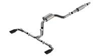 Borla 140883BC Borla 22-23 Volkswagen Golf GTI 2.0L AT/MT 3inch S-Type Cat-Back Exhaust - 4in Black Chrome Tips - Fits 2022-2025 Volkswagen GTI