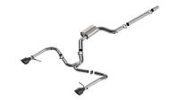 Borla 141033BC Borla 22-25 Volkswagen Jetta GLI S-type Cat-Back Exhaust w/ 5in Black Chrome Tips - Fits 2022-2026 Volkswagen Jetta