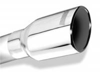 Borla - Borla 20154 Borla Universal Polished Tip Single Round Rolled Angle-Cut w/Clamp - Image 2