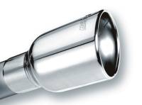 Borla 20155 Borla Universal Polished Tip Single Oval Rolled Angle-Cut w/Clamp (inlet 2 1/2in. Outlet 4 1/4 x 3 1