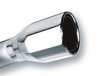 Borla 20235 Borla 2.5in Inlet 4in Single Round Rolled Edge Outlet x 8in Long Weld On Exhaust Tip