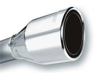 Borla 20247 Borla 2.5in Inlet 4.5in Round Rolled Angle Cut Phantom X 7.75in Long Embossed Universal Exhaust Tips