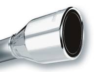 Borla - Borla 20247 Borla 2.5in Inlet 4.5in Round Rolled Angle Cut Phantom X 7.75in Long Embossed Universal Exhaust Tips - Image 3