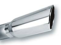Borla 20249 Borla 4in Inlet 5in Round Rolled Angle Cut w/ Clamp x 14in Long Exhaust Tip