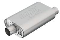 Borla 400820 Borla CrateMuffler SBC Hot 350/383 2.5 inch Offset/Center 14in x 4.35in x 9in Oval Atak Muffler