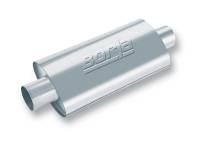 Borla 40947 Borla XR-1 Racing Sportsman 4in Inlet/Outlet Center/Center Oval Muffler-4.5in Diameter x 12in Length