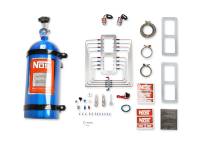 BHHV 02520-CNOS NOS Supercharger Nitrous System,Polished Plate,Red/Blue Plumbing,Blue Bottle