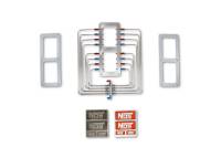 BHHV 13350-CNOS NOS Blower Injector Plate, Polished Finish, Red & Blue Plumbing