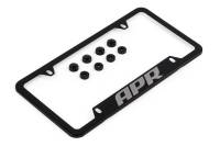 HJQF A1000010 APR License Plate Frame - Thick, Black w/ Hiders