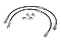HJQF BRK00047 APR Braided Stainless Steel Brake Lines (Set of 2) - Front - Fits select 2005-2022 Volkswagen, Audi applications