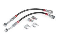 HJQF BRK00051 APR Braided Stainless Steel Brake Lines (Set of 2) - Rear - Fits select 2015-2026 Volkswagen, Audi applications
