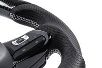 APR - HJQF MS100206 APR Steering Wheel - Carbon Fiber & Perforated Leather; MK7 Golf R Silver (For use without Paddles) - Fits 2015-2026 Volkswagen Jetta, GTI, Golf R - Image 6