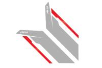 HJQF PM100333 APR Sideburns - Silver APR / Red Stripe
