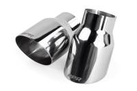 HJQF TPK0005 APR Single-Walled 3.5" Slash-Cut Tips (Polished Silver) - Set of 2