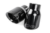 HJQF TPK0008 APR Double-Walled 3.5" Slash-Cut Tips (Diamond Black) - Set of 2