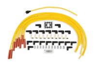 ACCEL 4040 Spark Plug Wire Set - 8mm - Yellow with Orange Straight Boots