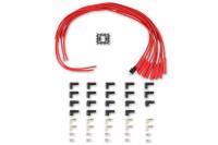 ACCEL 4040R Spark Plug Wire Set- 8mm -  Red Wire with Red Straight Boots