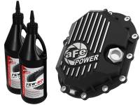 aFe 46-71051B AFE Power 11-18 GM 2500-3500 AAM 9.25 Axle Front Diff Cover Black Machined w/ 2 Qts 75w90 Oil