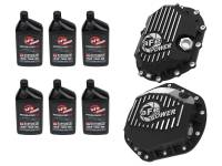 aFe 46-7707AB aFe Power Front/Rear Diff Cover Kit w/ Oil 11-19 GM Diesel Trucks V8 (AAM 9.25-12 & AAM 11.5-14)