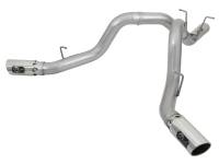 aFe 49-04086-P aFe ATLAS 4in DPF-Back Alum Steel Exhaust System w/Dual Exit Polished Tip 2017 GM Duramax 6.6L (td)