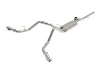 aFe 49-34132-P aFe Gemini XV 3in 304SS CB Exhaust w/ Cutout 14-19 GM Trucks 4.3/5.3L w/ Pol Tips - CrewCab/Extended