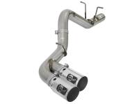 aFe 49-44089-P aFe Victory Series 4in 409-SS DPF-Back Exhaust w/ Dual Polished Tips 2017 GM Duramax V8-6.6L(td) L5P