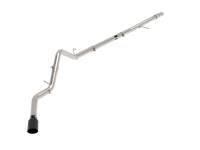 aFe 49-44128-B aFe Large Bore-HD 3in 409SS DPF-Back 20-21 GM Trucks L6-3.0L (td) LM2 - Black Tip