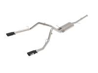 aFe 49-44135-B aFe Apollo GT Series Cat-Back Exhaust GM Trucks 09-18 V6-4.3L/V8-4.8/5.3L-Dual Rear Exit Black Tips