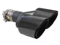 aFe 49T25480-C121 aFe Takeda 2.5in 304 Stainless Steel Clamp-on Exhaust Tip Passenger Side 2.5in Inlet 4inDual-Carbon