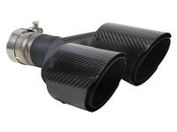 aFe 49T25480-C122 aFe Takeda 2.5in 304 Stainless Steel Clamp-on Exhaust Tip Driver side 2.5in Inlet 4in Dual-Carbon