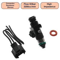 DeatschWerks DW2200-48-14-14-1 DeatschWerks Universal 2200cc Single Fuel Injector / 48mm Length / 14mm O-Ring Seals