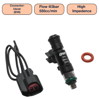 DeatschWerks DW550-48-14-14-1 DeatschWerks Universal 550cc Single Fuel Injector / 48mm Length / 14mm O-Ring Seals