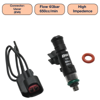 DeatschWerks DW650-48-14-14-1 DeatschWerks Universal 650cc Single Fuel Injector / 48mm Length / 14mm O-Ring Seals