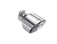 MBRP pT5203 MBRP T304 SS Tip 2.5in ID, 5in OD Out, 8in Length, Angle Cut, Dual Wall