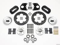 Wilwood 140-2712-BD Wilwood Forged Dynalite Front Drag Kit Drilled Rotor CPD 62-72 B 62-72 E w/9in Drum