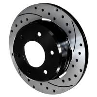 Wilwood 160-16625-BK Wilwood 6x5.5 SRP Drilled Performance Rear Rotor & Hat L/H - Black
