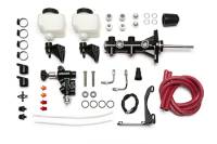 Wilwood 261-14391-BK Wilwood Remote Tandem M/C - 1.12in Bore - w/Bracket and Valve (Pushrod) - Black